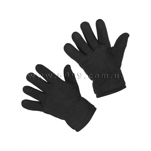 Перчатки флисовые, черные