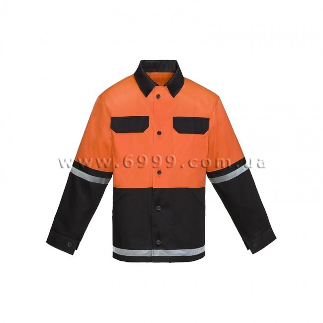 Куртка "Дорожник-1", оранжевый+черный