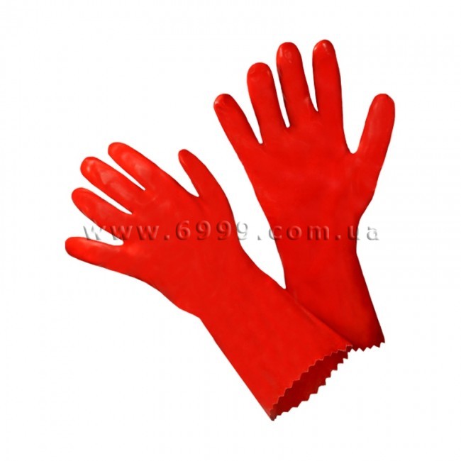 Перчатки нитриловые удлиненные, красные