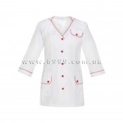 Куртка "Ванда" (ж), белая+красная отделка
