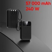 Повербанк-міні "Carat", 57000mAh, 240W, чорний