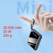Повербанк-міні "Square", 20000mAh, 120W, чорний