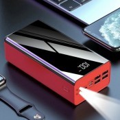Повербанк "Red Meteorite-60", 60000 mAh, 480 W, чорний-червоний