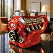 Кружка "V8", червоний